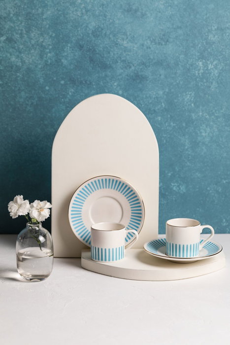 Hermia Alya - Light Blue Juego de tazas de café Hermia Alya - Light Blue Juego de tazas de café